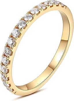 Amazon | HIKAGE K14 ダイヤモンド フルエタニティ リング 0.2ct Amazon | HIKAGE K14 ダイヤモンド フルエタニティ リング 0.2ct